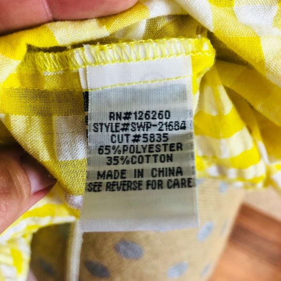 Velvet Heart Yellow Gingham Blouse Size XS - Picture 6 of 7